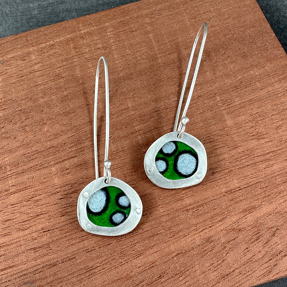 OOAK Hand-Colored Perennial Earrings