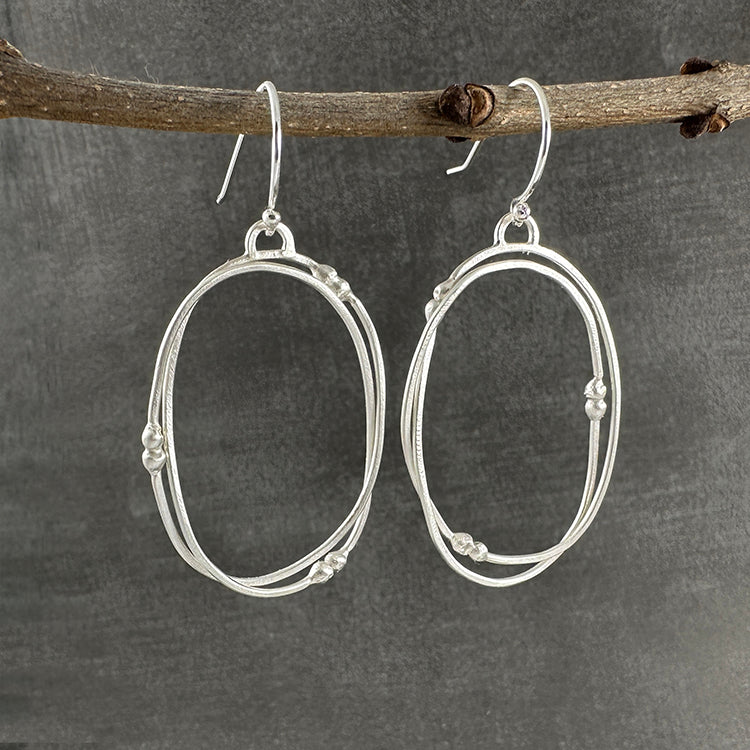 Oval Harmony Twist Earrings