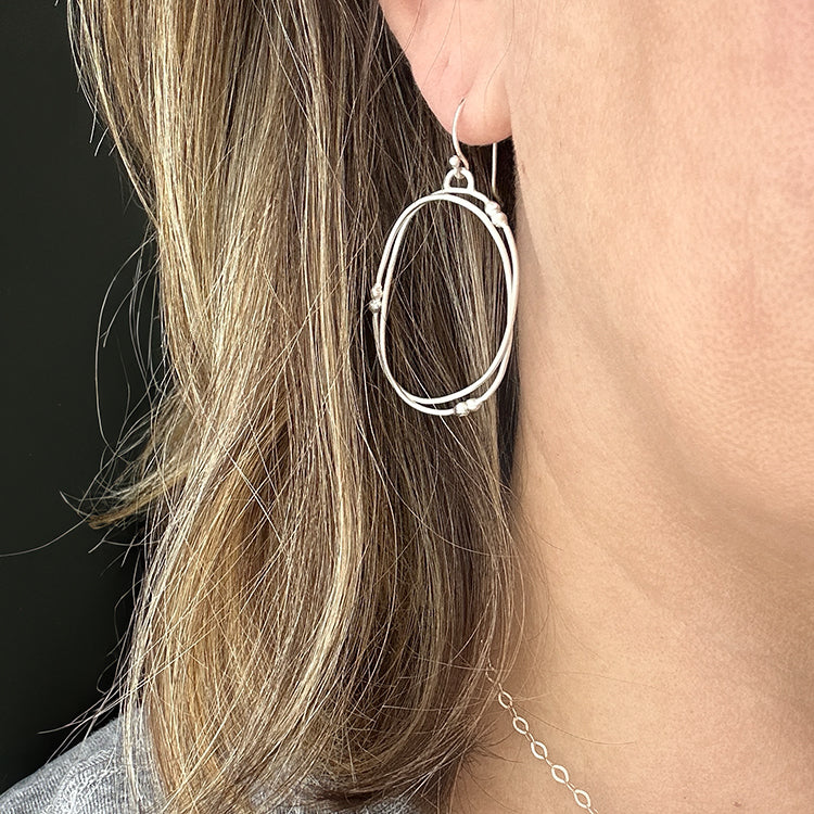 Oval Harmony Twist Earrings