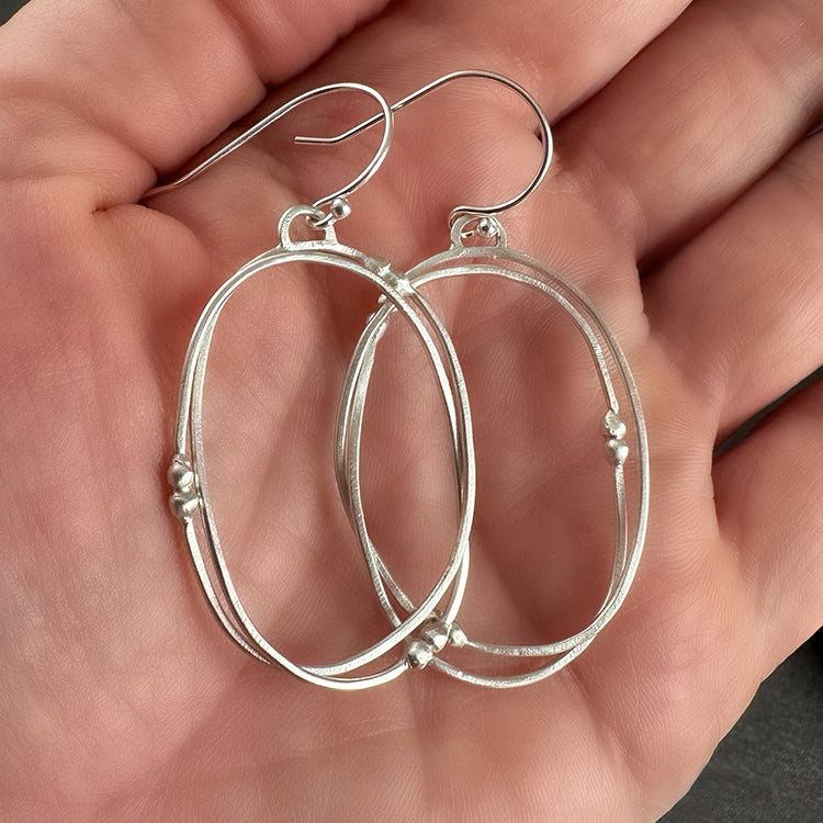 Oval Harmony Twist Earrings