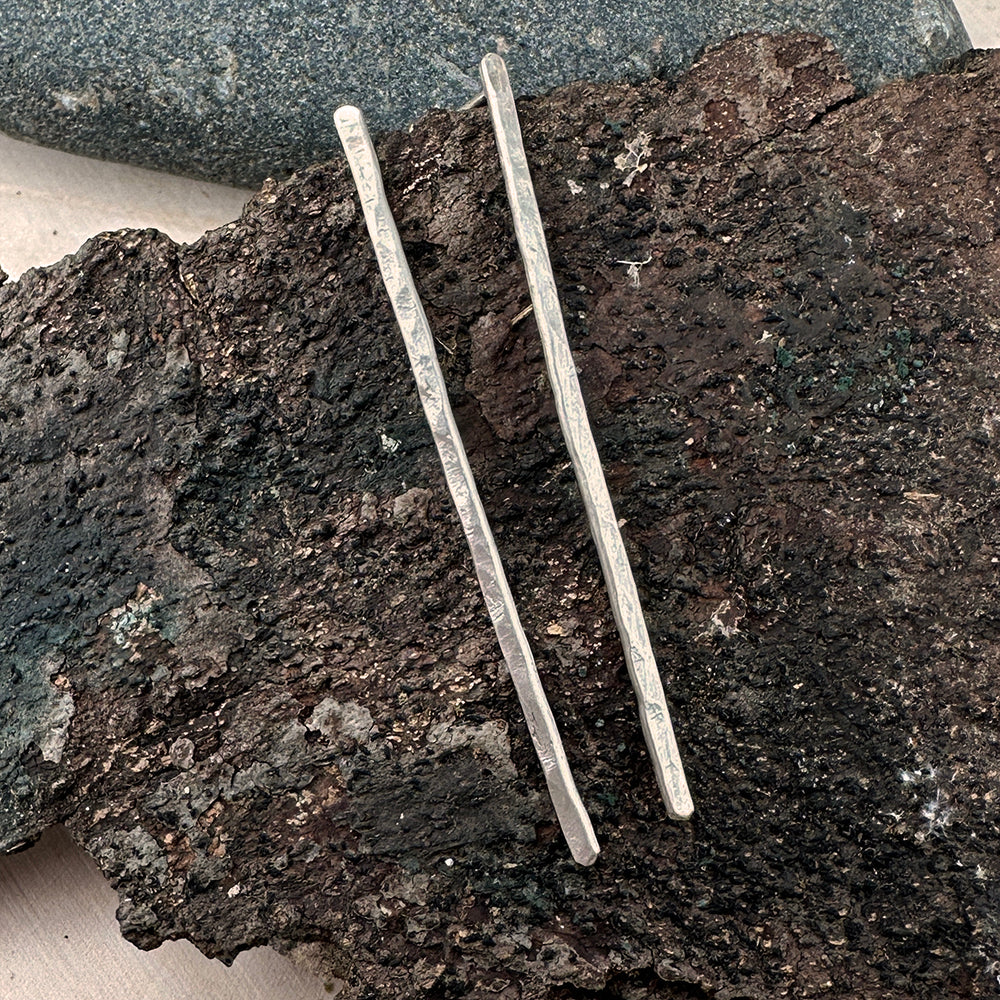 Textured Twig Earrings