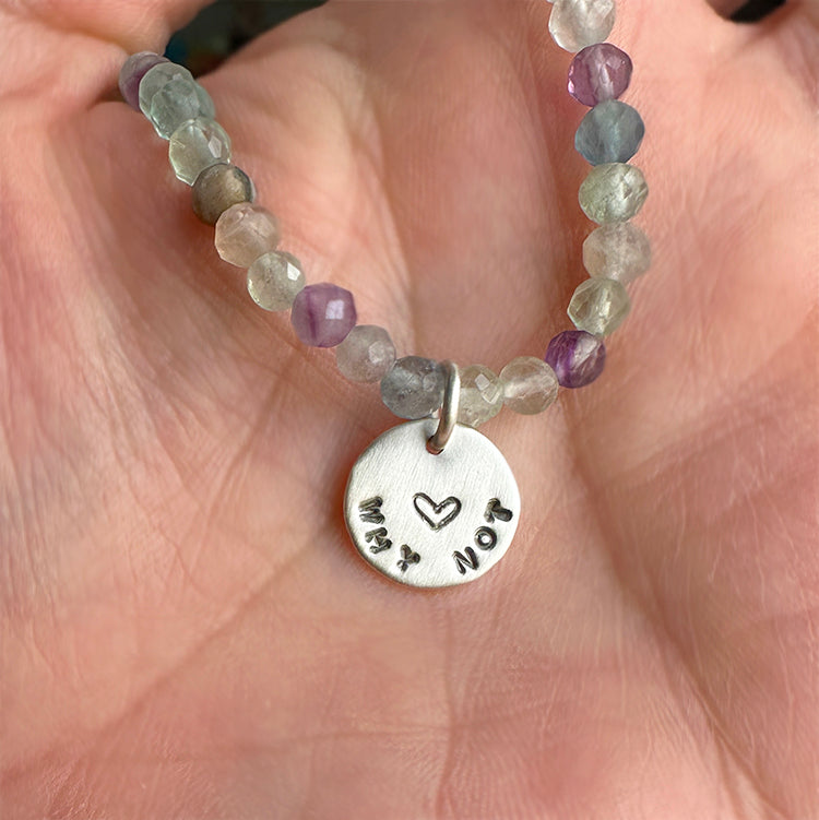 Why Not - Sterling & Fluorite Stretch Bracelet