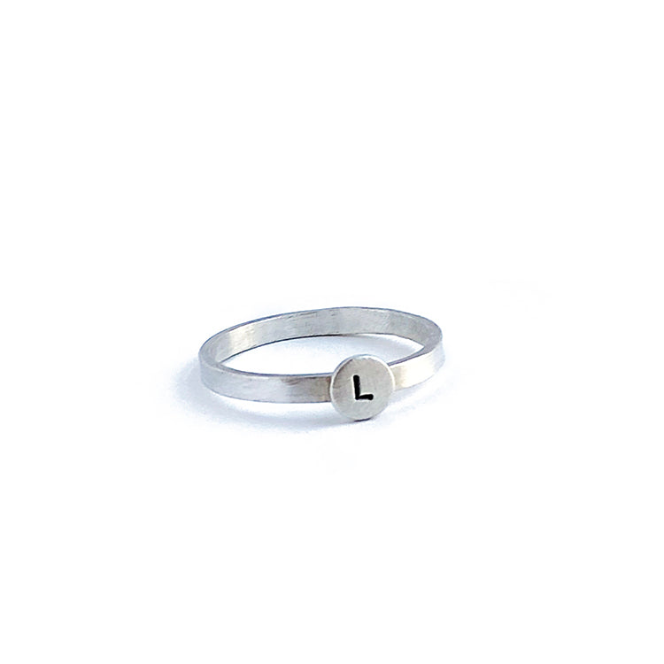 Petite Initial Stacking Ring