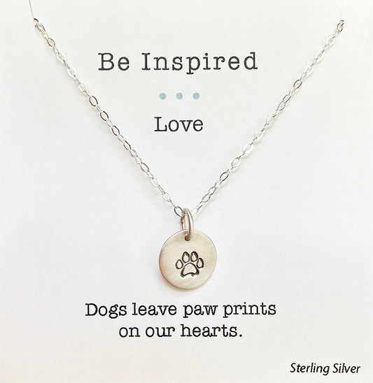 Love Paw Print Necklace